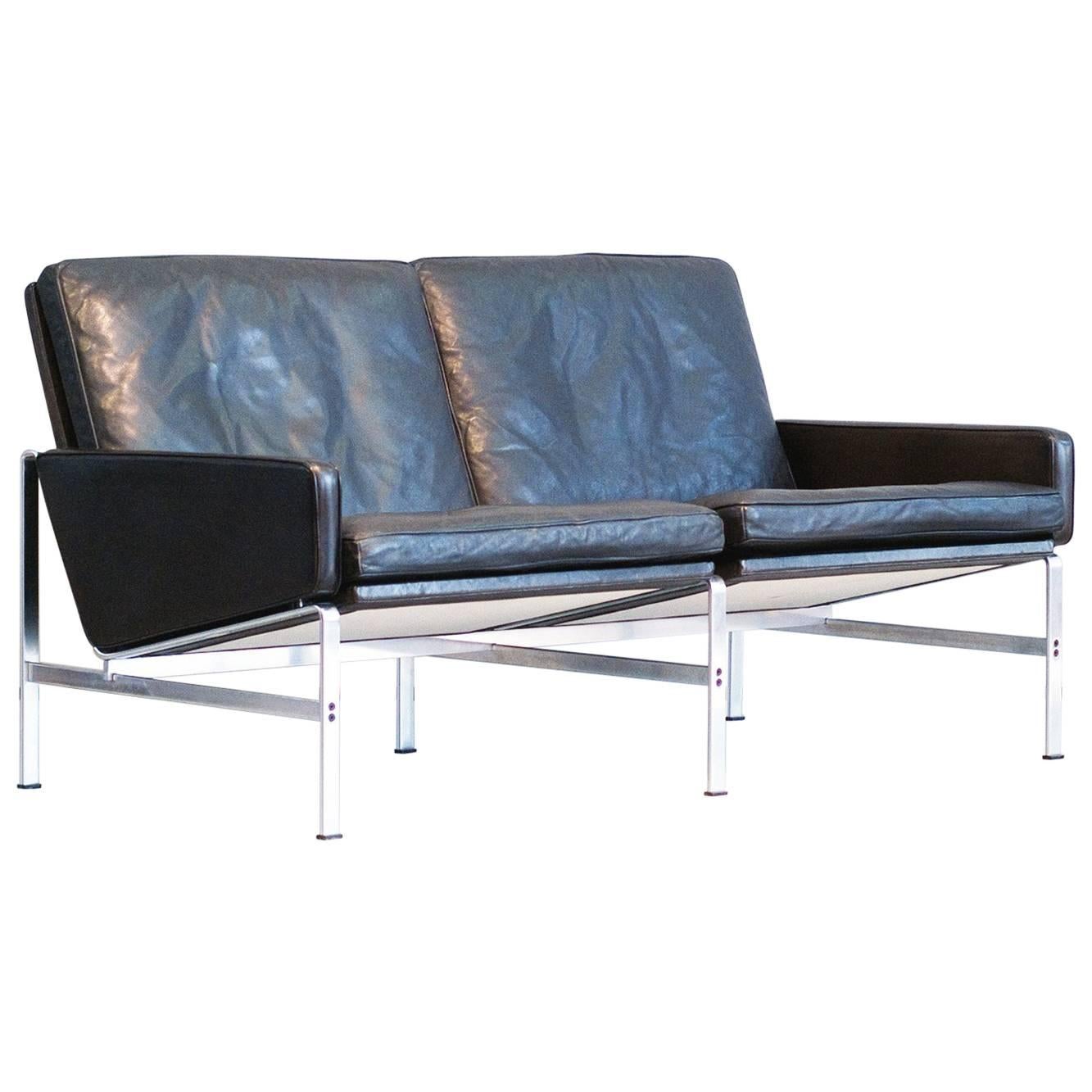 Fabricius Kastholm Sofa Mod. 6720 Black Leather Kill International, 1960s