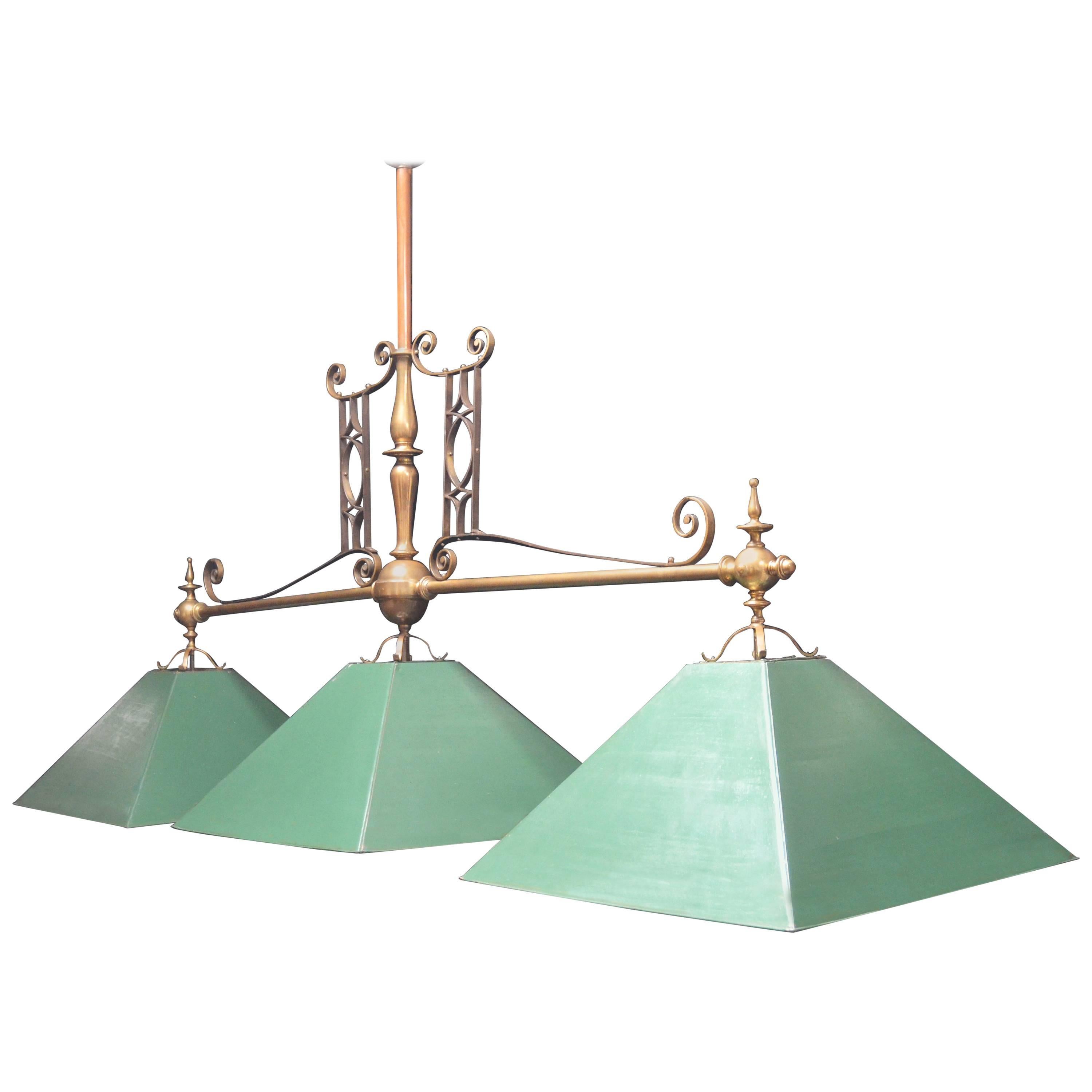 Billiard Snooker Pool Table Light, circa 1900