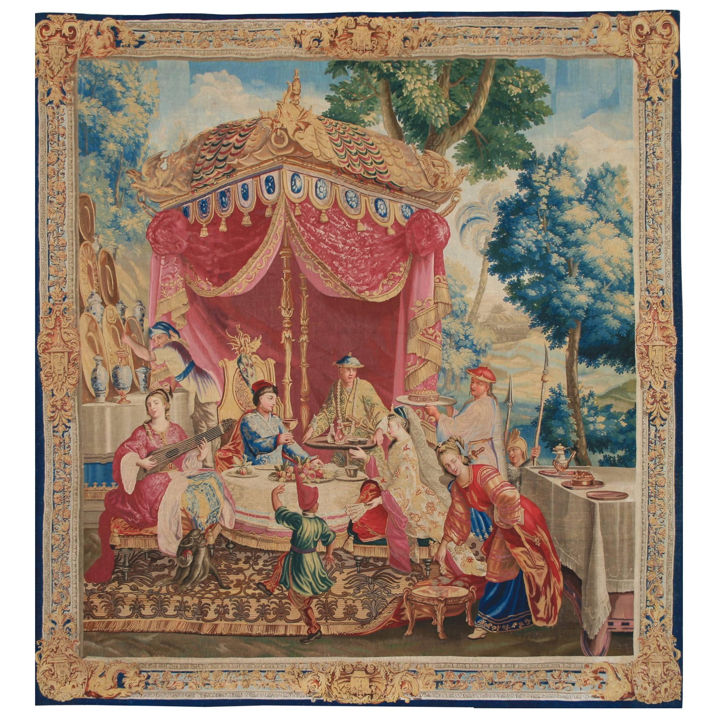Beauvais Royal Tapestry from the Series of the Emperor of China's Story For Sale