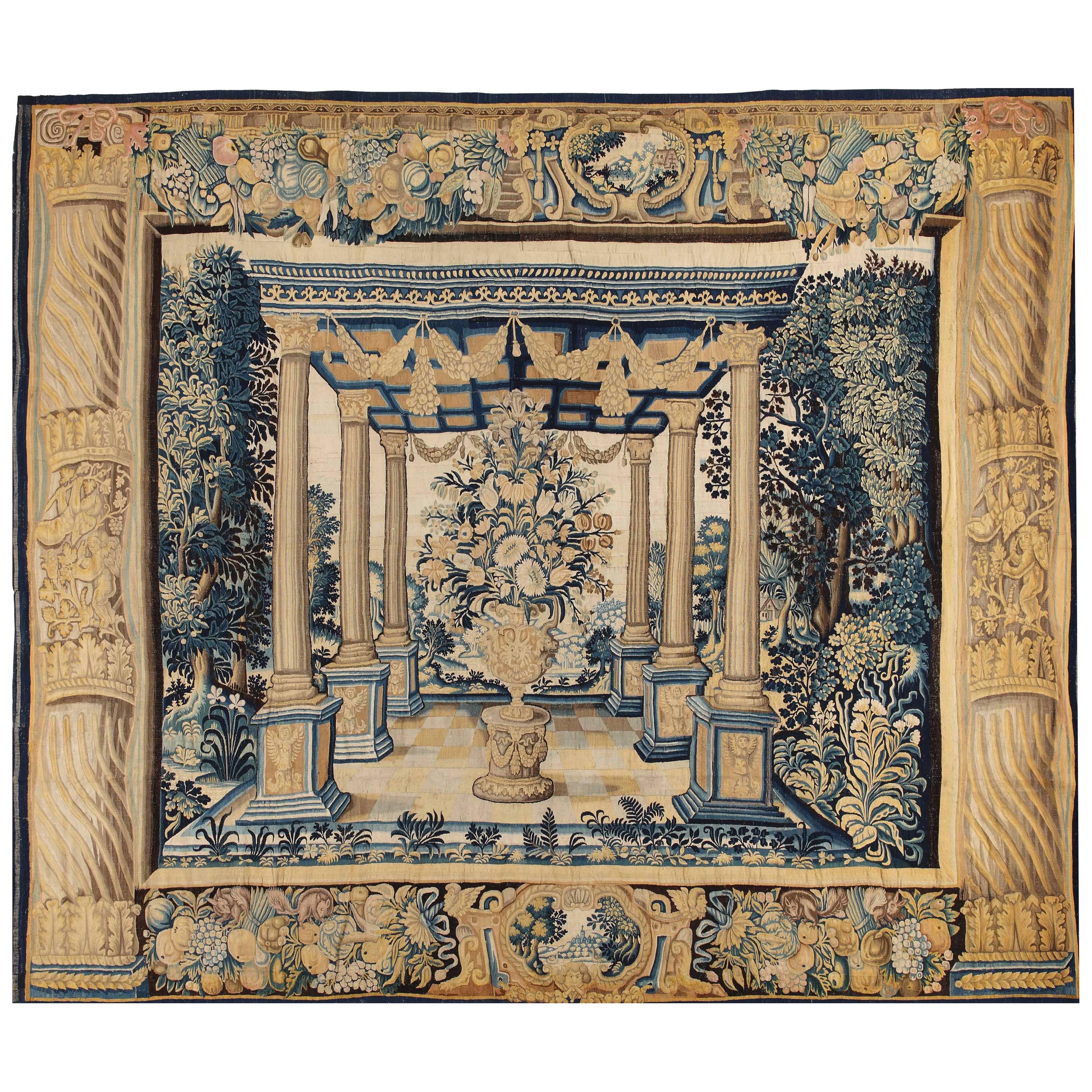 Brussels Tapestry "Pergola", circa 1625 For Sale