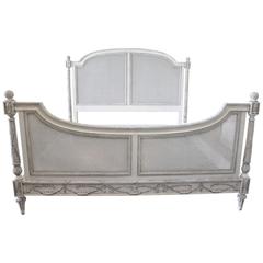 Vintage King Size Double Caned French Style Bed