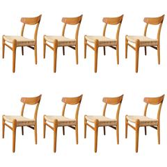 Set of Eight CH-23 Dining Chairs by Hans Wegner for Carl Hansen & Søn