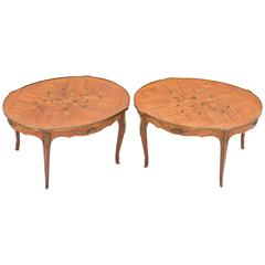 Pair of French Walnut Coffee Tables