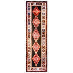  Tapis de couloir Kilim Veramin du XXe siècle