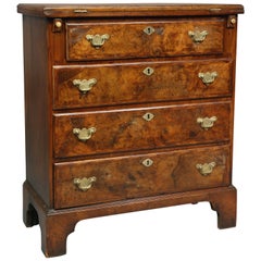 George II Style Burl Walnut Bachelors Chest