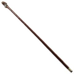 Organic Walking Stick with Silver Decorative Elements