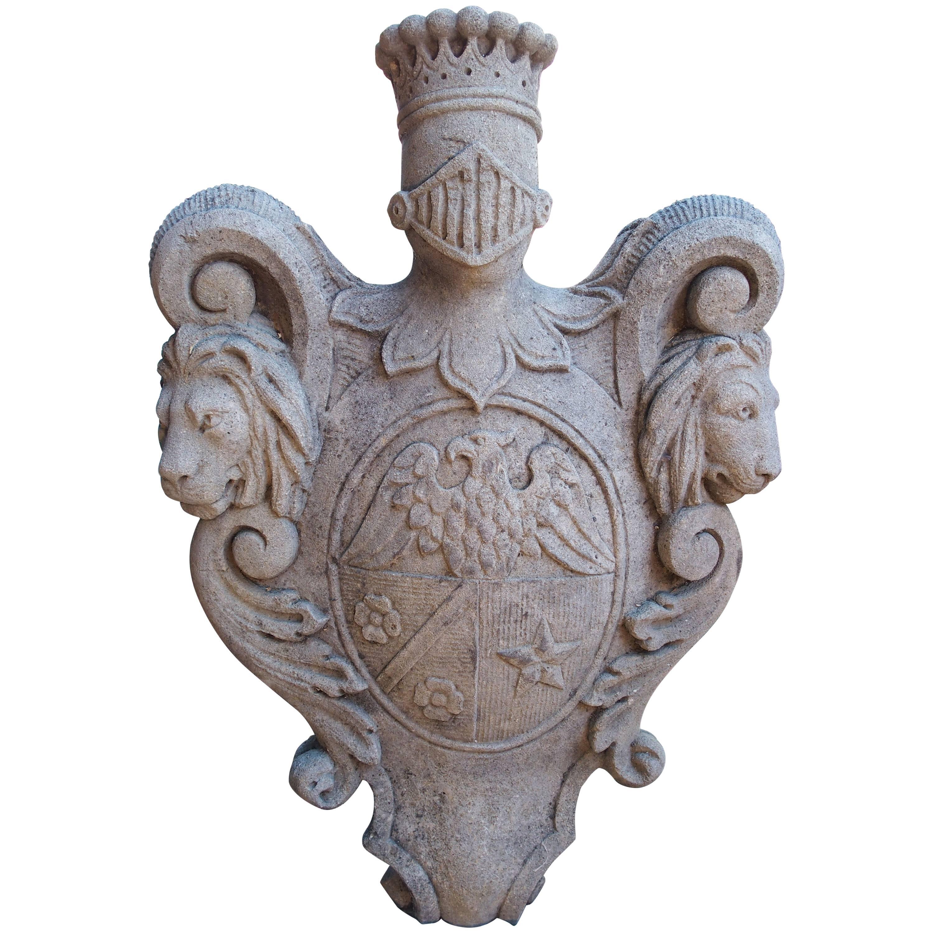 Carved Stone Coat of Arms from Italy