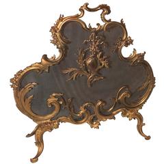 Wonderful Large French Rococo Gilt Bronze Filigree Fire Place Screen Firescreen