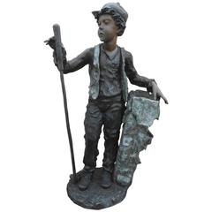 Unique Bronze Statue of a Caddy 12