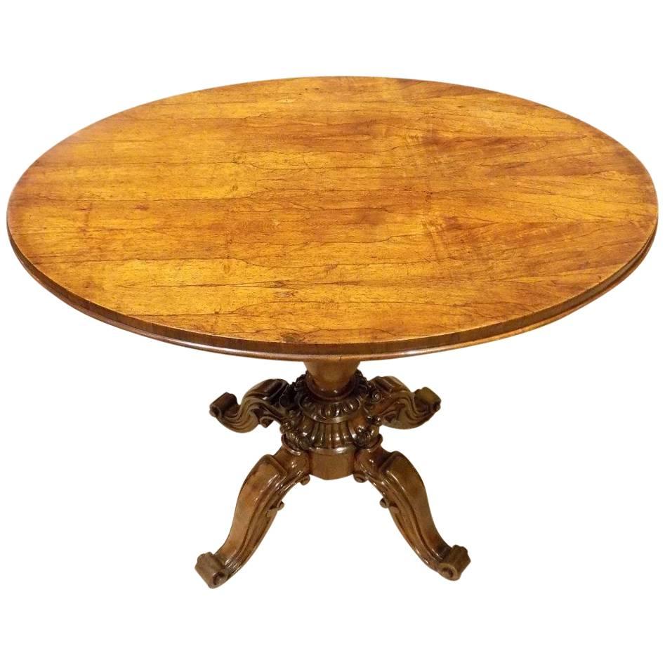 Fine Quality Rosewood Early Victorian Period Occasional Table For Sale