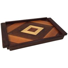 Don Shoemaker Mixed Woods Parquetry Serving Tray