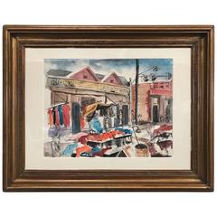 The Farmer's Market Maxwell Street Chicago Painting by David Segel 9