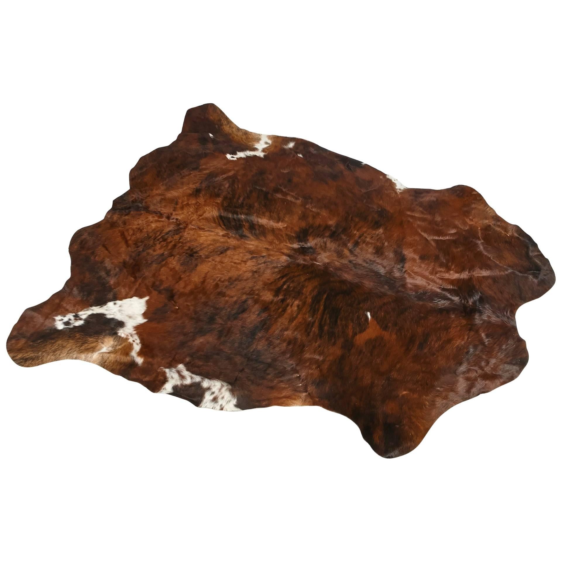 Argentinian Natural Brown Cowhide Rug For Sale