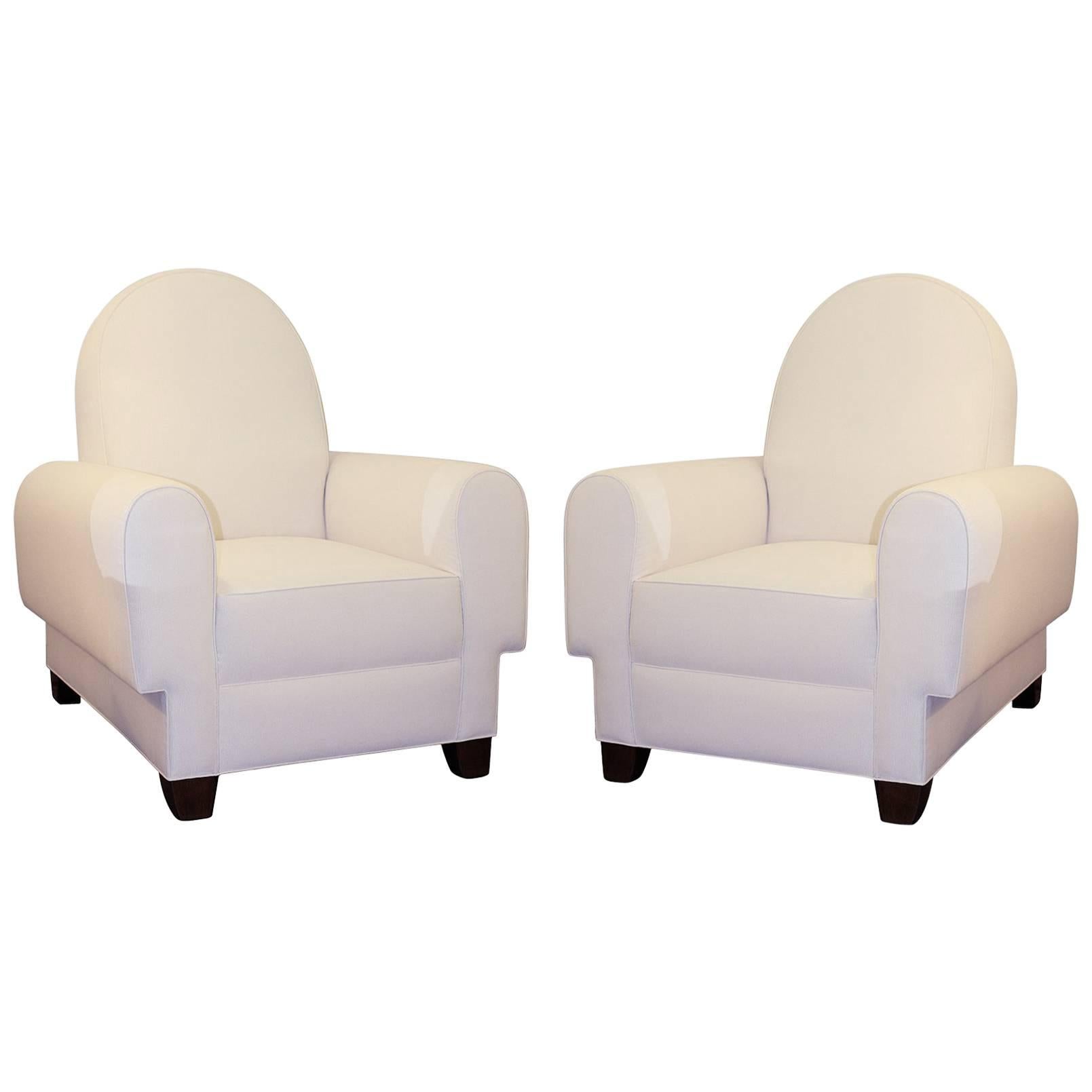 French Art Deco Pair of Chairs 1950