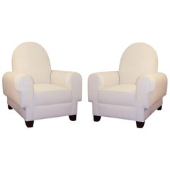 French Art Deco Pair of Chairs 1950