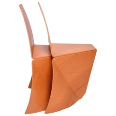 JAPANESE Uber Modern Stackable Side Chairs in Bent Plywood Style of Sori Yanagi
