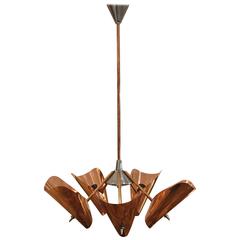 Mid-Century Copper Chandelier from Drupol, 1960s