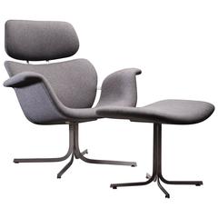 Pierre Paulin F545 Lounge Chair with Matching Footstool for Artifort 8