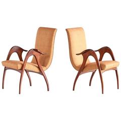 Pair of Sculptural Armchairs by Malatesta and Mason, Early 1950s 4
