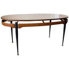Italian Dining Table with Sunburst Top, 1950s 12