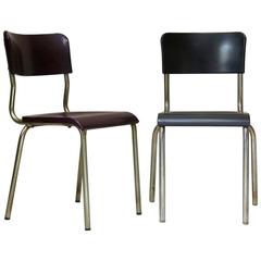 Rene Herbst Bakelite and Chrome Chairs '12 Available', France, 1950s 4