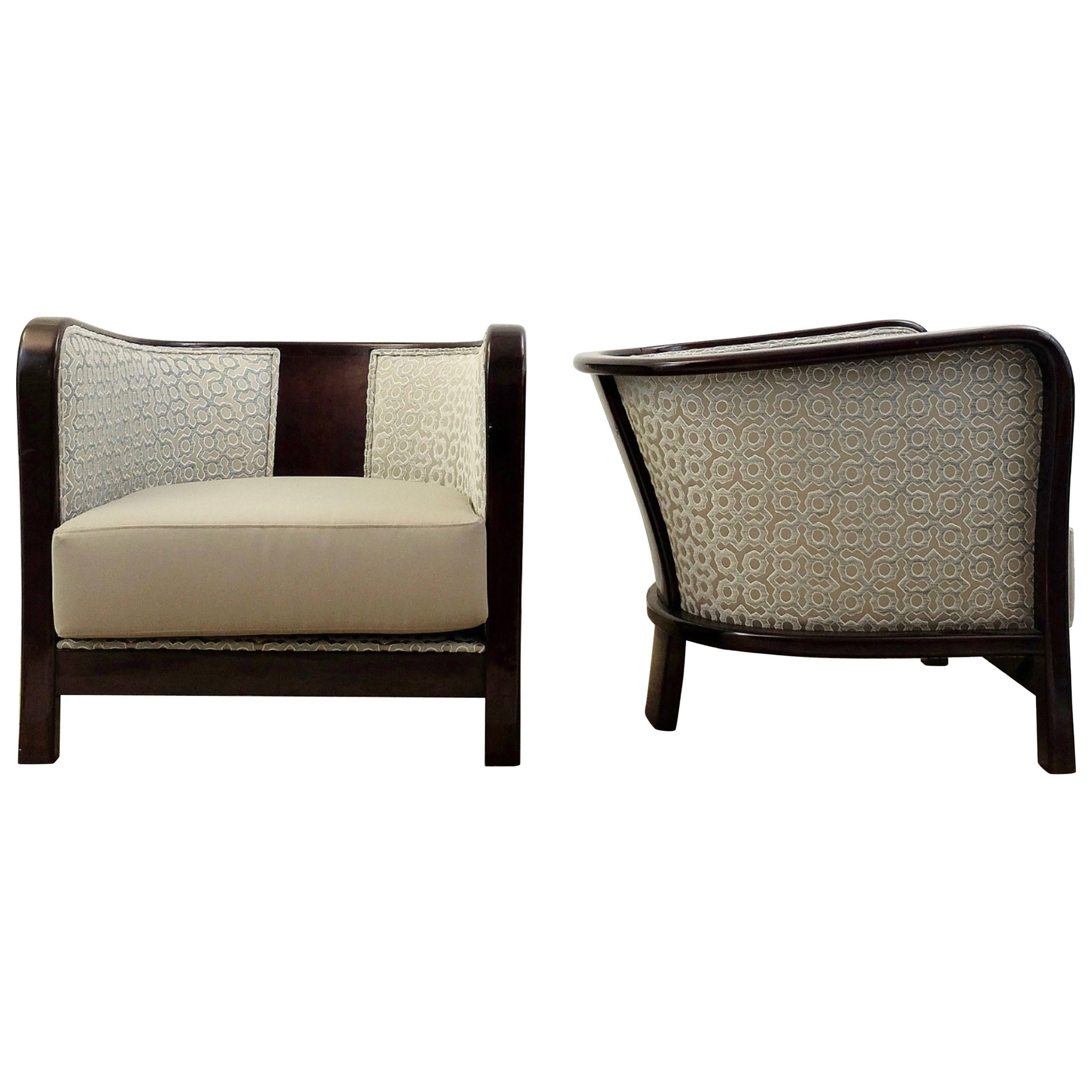 Pair of Beautifully Re-Upholstered Armchairs by Vittorio Valabrega