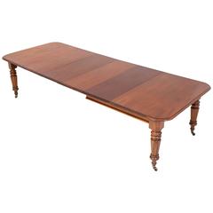 Antique Early Victorian Mahogany Extending Dining Table