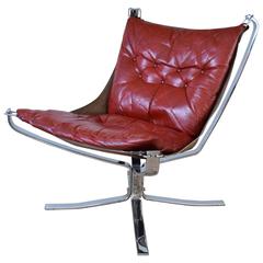 Sigurd Ressell Chrome Base Falcon Chair