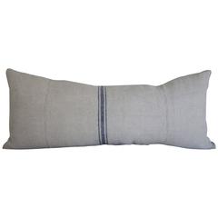 19th Century Antique European Grain Pillow with Down Insert