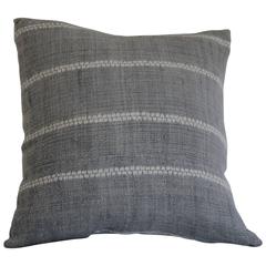 Antique Grey Shibori Style Accent Pillow with Insert
