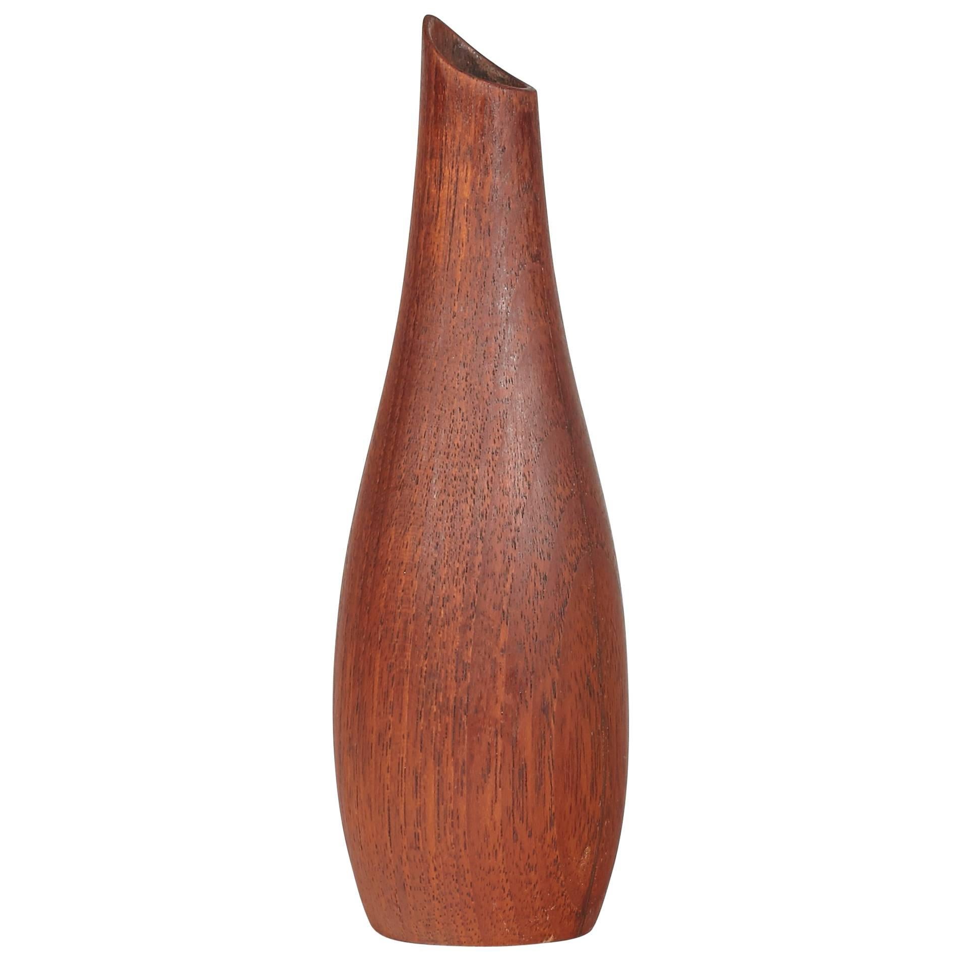 Danish Teak Bud Vase, 1960s For Sale
