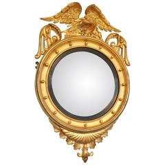 19th Century Gilt Convex Wall Mirror, English, circa 1860