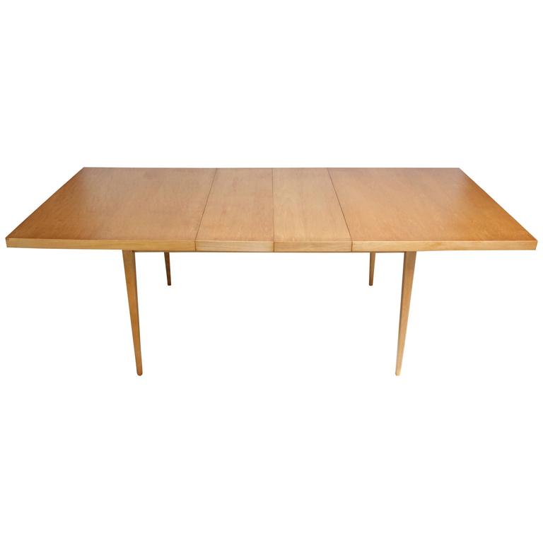 Paul McCobb Maple Extendable Dining Table For Sale at 1stdibs