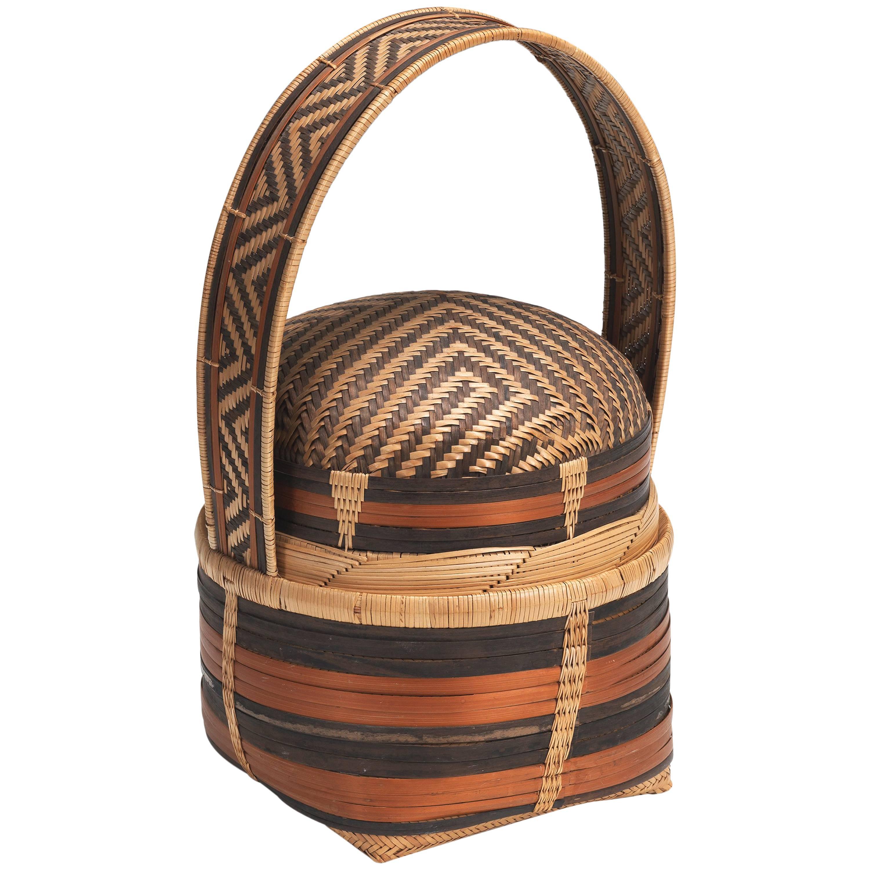 20th Century Tribal Songye Basket, Angola or DR Congo, Africa