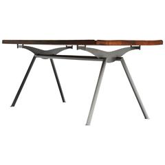 Industrial Dining Table Prouve Perriand Style, France, 1960