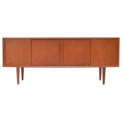 Curved Front Danish Teak Sideboard by H.P. Hansen 2