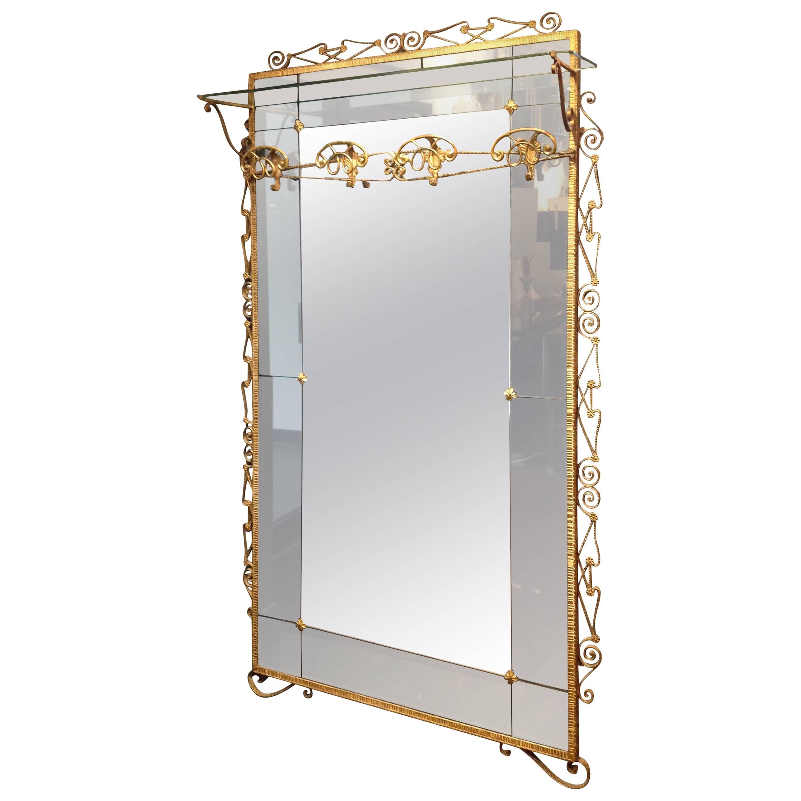 Beautiful Pier Luigi Colli Hallway Mirror and Coat Stand