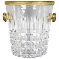 French Crystal and Bronze-Mounted Ice Bucket