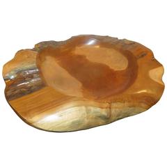 Large Studio Crafted Apple Wood Live Edge Bowl 1