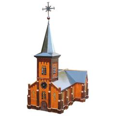 Folk Art Model Belgian Church 12