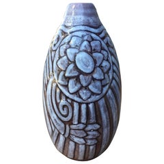 Art Deco Glazed Stoneware French Vase