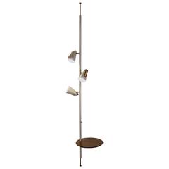 Raymond Loewy for Stiffel Tension Pole Lamp with Attached Table