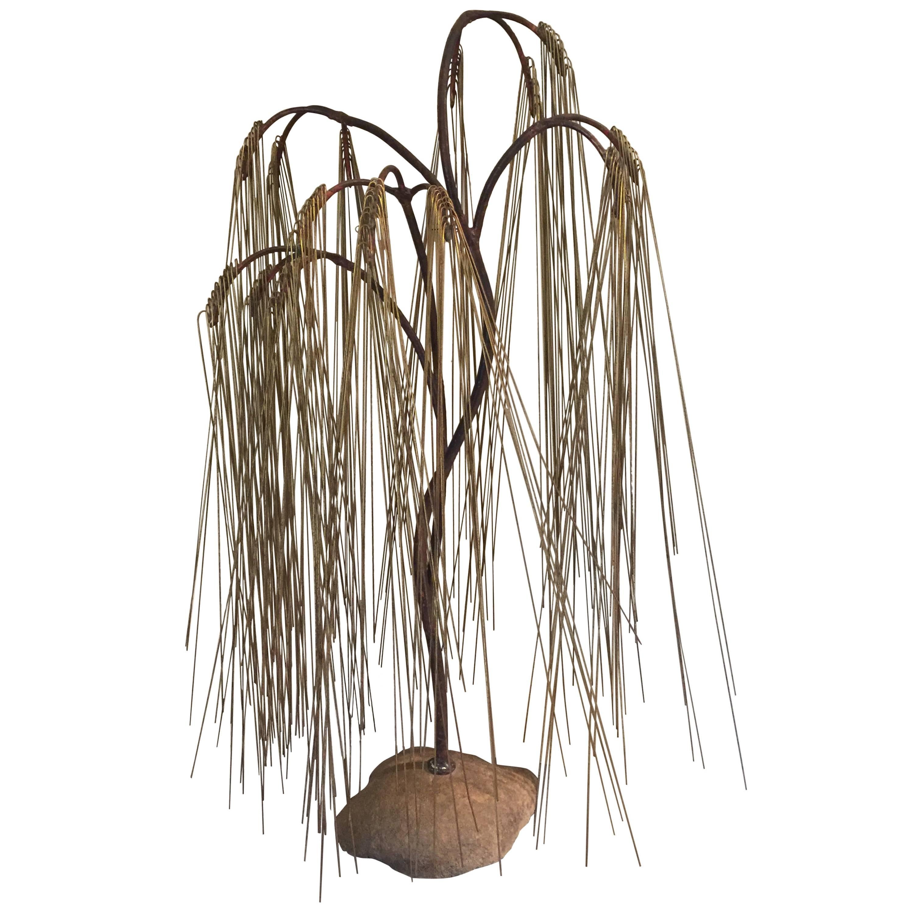 Bertoia Style Weeping Willow Tree Sculpture