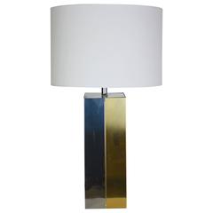 Mid-Century Modern Chrome and Brass Lamp 4