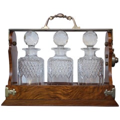 19th Century English Tantalus Decanters Stamped by Makers