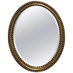 Irish Oval Mirror with Inset Paste Stones