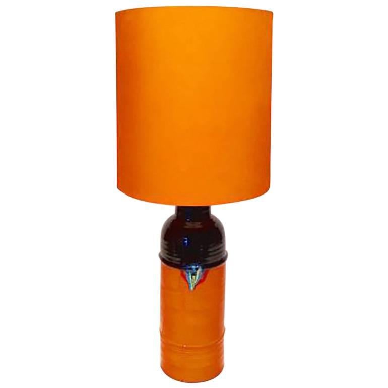 Mid-Century Glazed Ceramic Table Lamp by Bjorn Wiinblad for Rosenthal For Sale