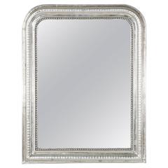 19th Century Louis Philippe Silvered Mirror Original Mercury Glass