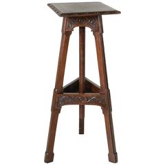 Late 19th Century, French Hand-Carved Oak Tall Pedestal or Sculptor's Table 5