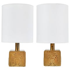 Pair of Petite Brass Table Lamps
